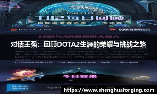 对话王强：回顾DOTA2生涯的荣耀与挑战之路